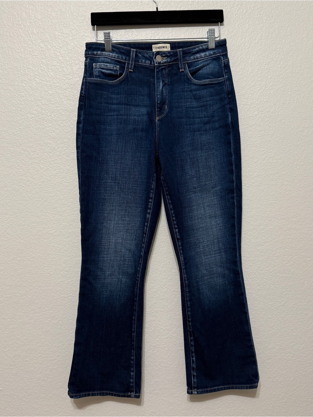 🦋 L’AGENCE| EUC Tati Cropped Micro Bootcut Jeans Haven Blue Women’s Size 27 - Picture 2 of 8